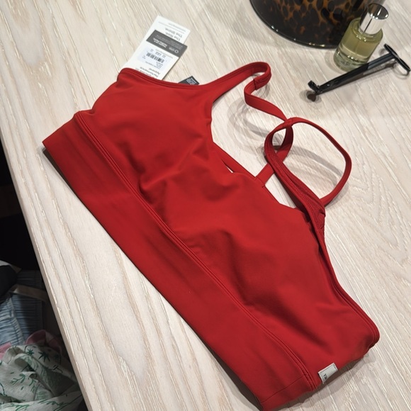 NWT Vuori Yosemite Longline Sports Bra * Scarlet* XL - Picture 4 of 5